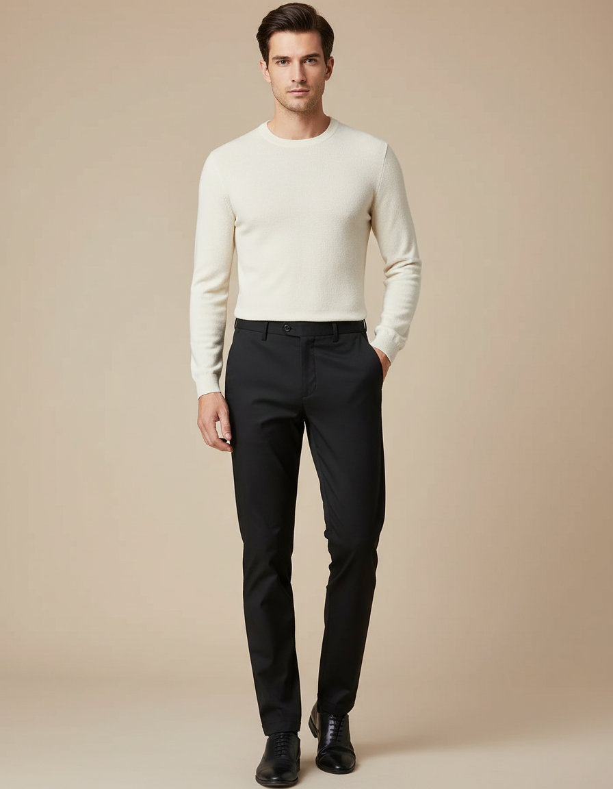 Pantalon Noir Stretch - Polyester
