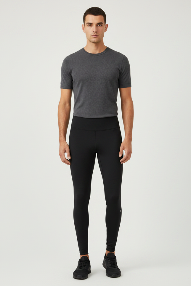 Pantalon Noir Moulant Sportif Homme Yoga Fitness - Polyester