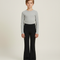 Pantalon Noir Évasé Fluide Enfant - Polyester