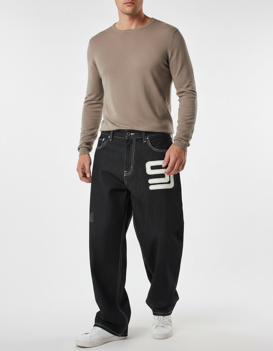 Pantalon Jean Homme Noir