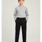 Pantalon Noir Garçon Décontracté Élégant Pince - Polyester