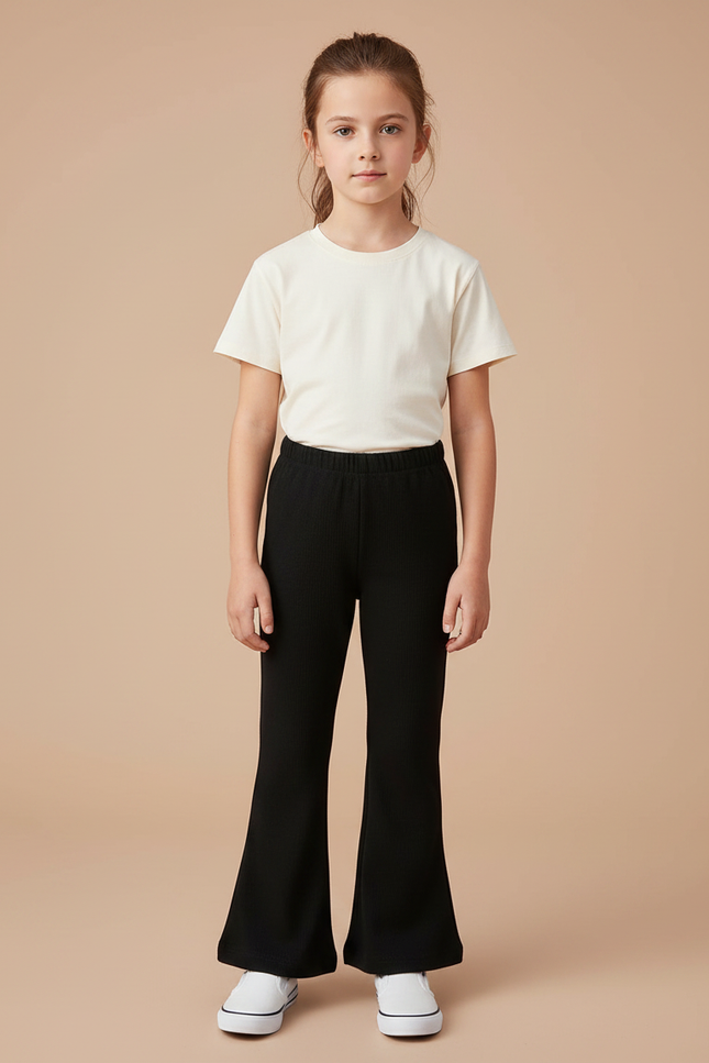Pantalon Flare Noire - Maille