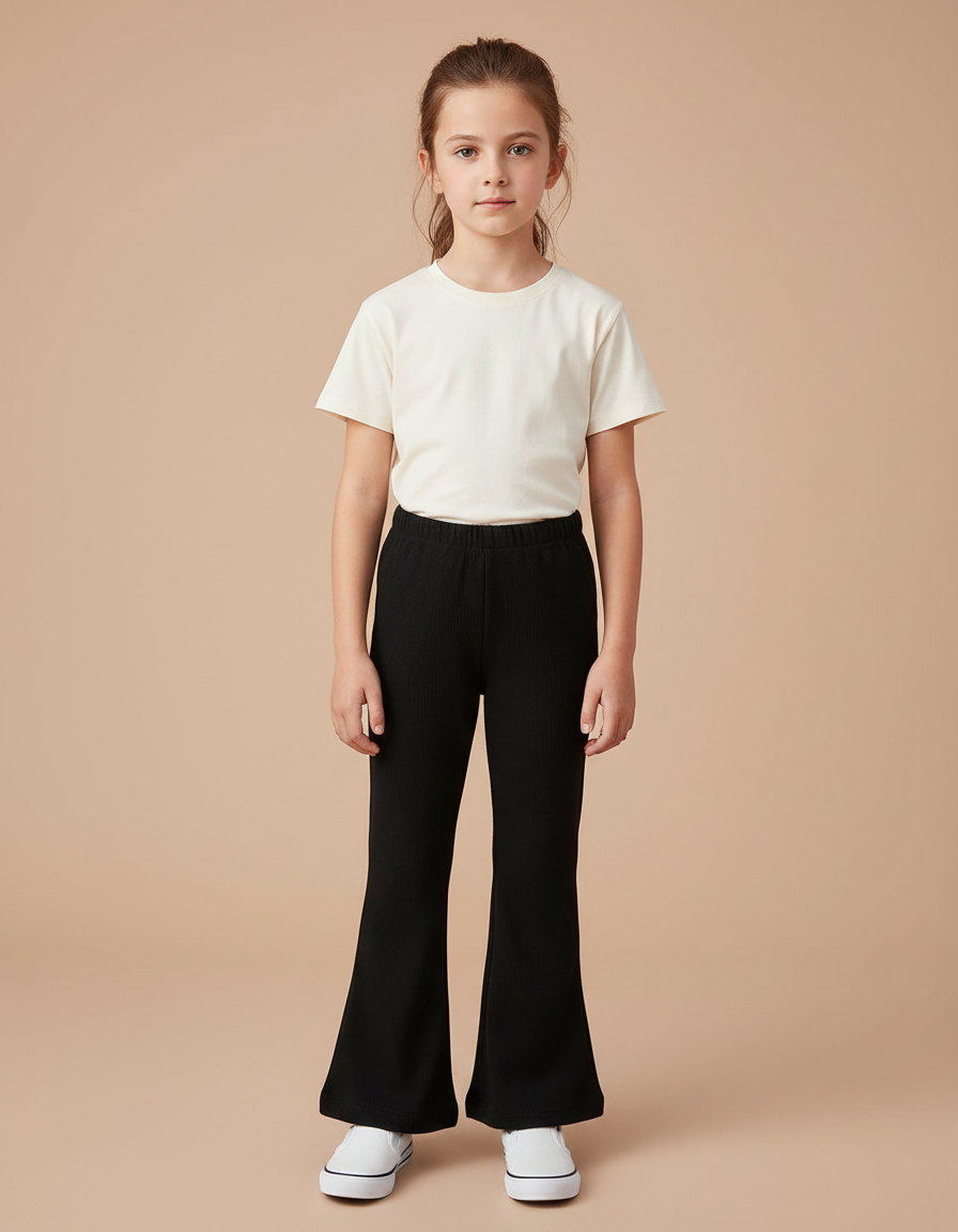 Pantalon Flare Noire - Maille