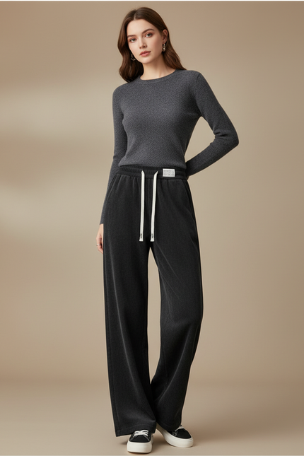 Pantalon Noir Dfcf - Cordé