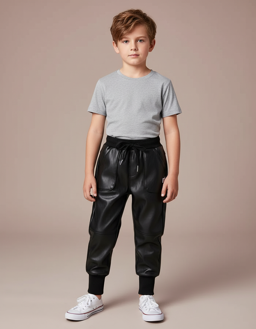 Pantalon Ciré Noir - Simili cuir