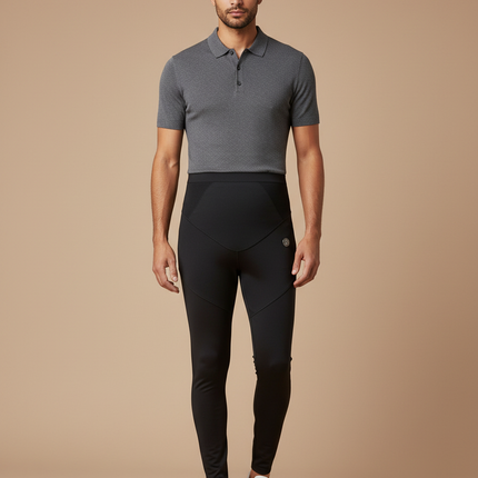 Pantalon Noir Skinny Sport Homme Ajusté - Polyester