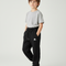 Pantalon Noir Molletonné Enfant Décontracté Sport Logo A.
