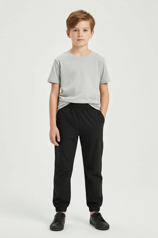 Pantalon Noir Jogging Enfant Coton Décontracté Sport - Polyester
