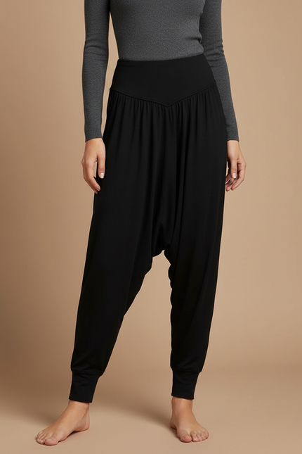 Pantalon Sarouel Noir - Maille
