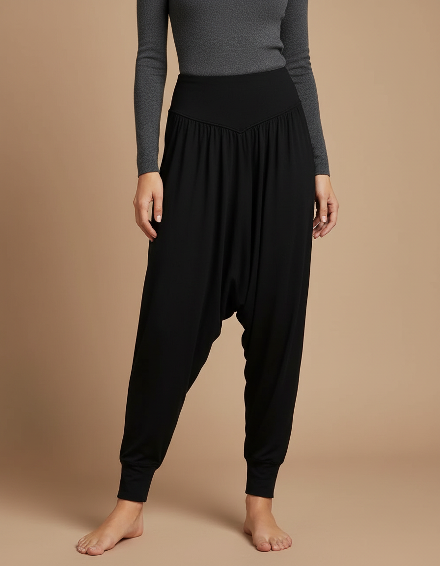 Pantalon Sarouel Noir - Maille