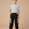 Pantalon Noir Cargo Écossais Garçon Décontracté - Toile