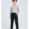 Pantalon Noir Molletonné Confortable Enfant Hiver