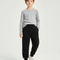 Pantalon Noir Côtelé Décontracté Enfant Unisexe Coton - Cordé