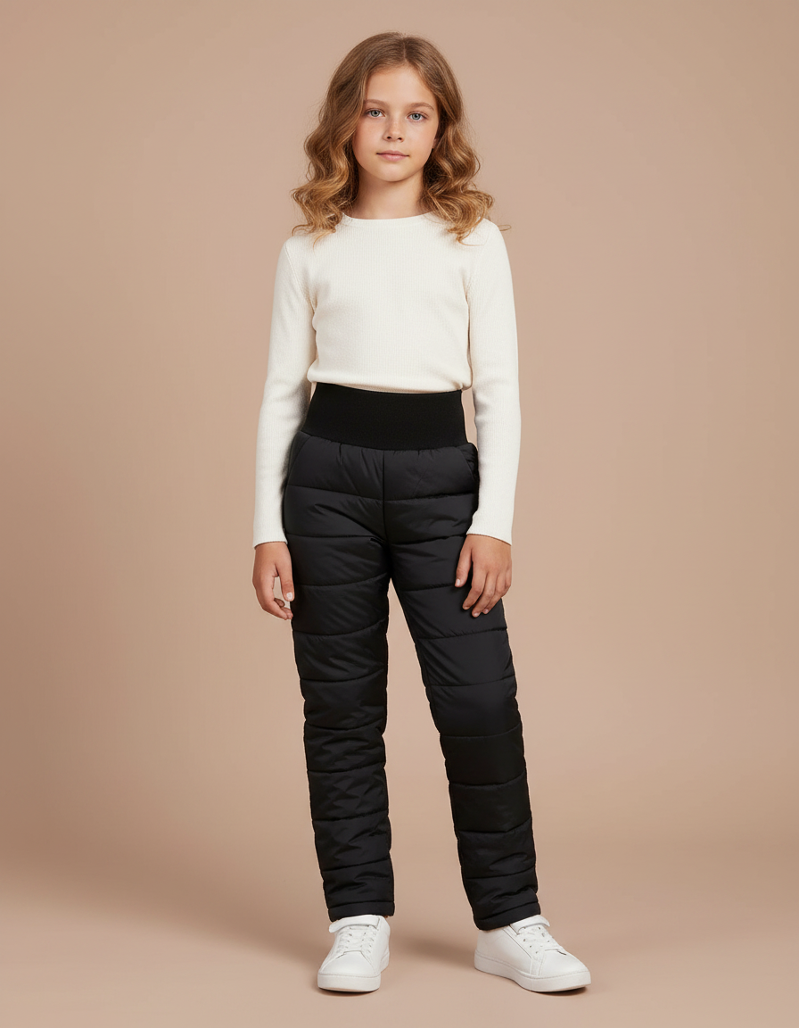 Pantalon De Ski Enfant Noir - Polyester