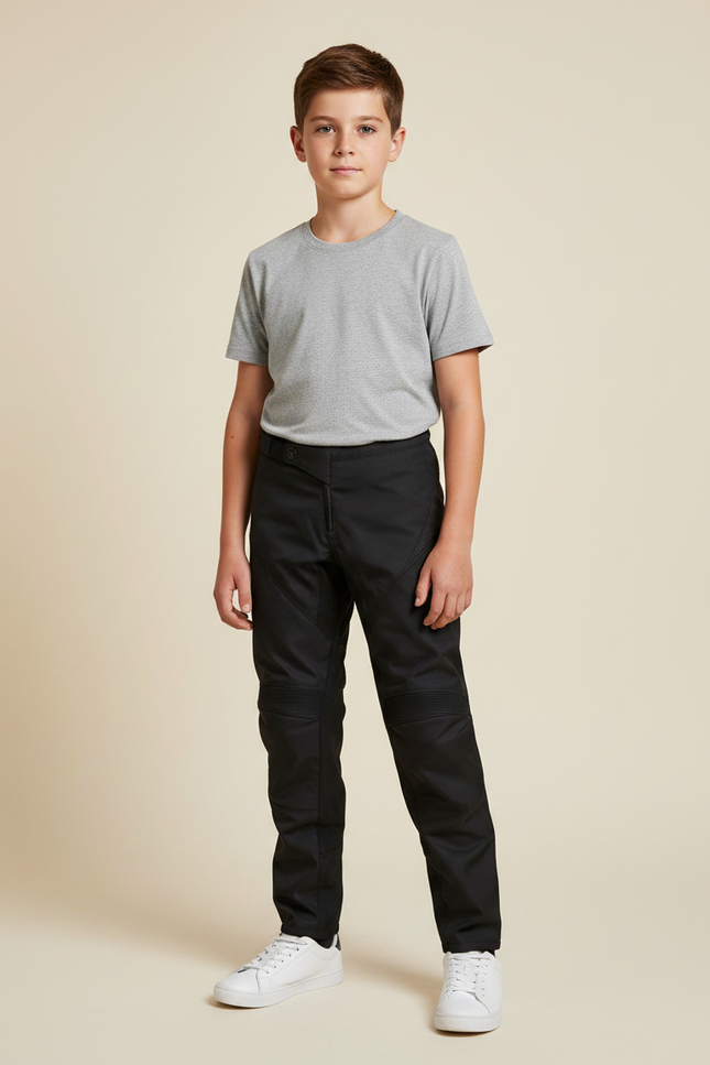 Pantalon Noir Matelassé Sportif Enfant Décontracté - Polyester