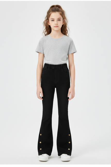 Pantalon Patte D'éléphant Noir Jean