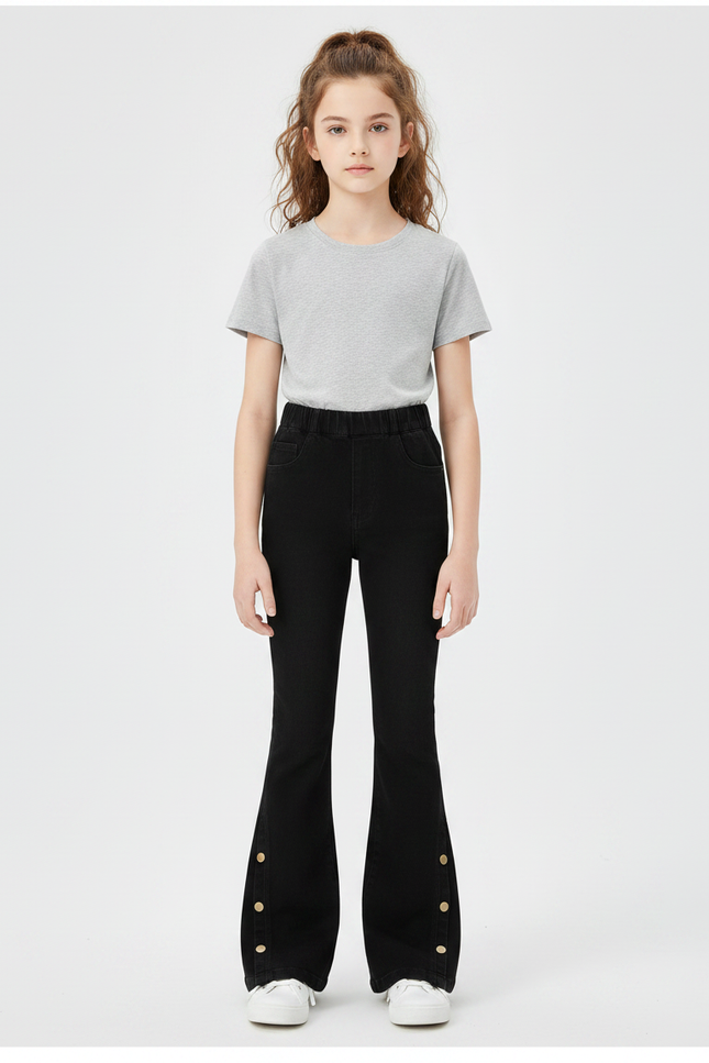 Pantalon Patte D'éléphant Noir Jean