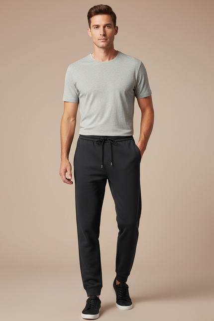 Pantalon Jogging Noir - Molleton