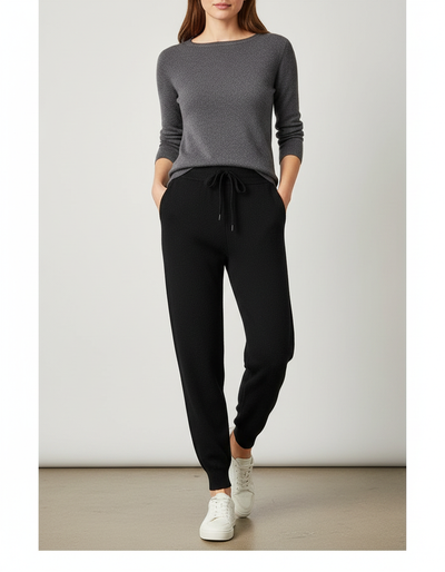 Pantalon Noir Femme Carotte