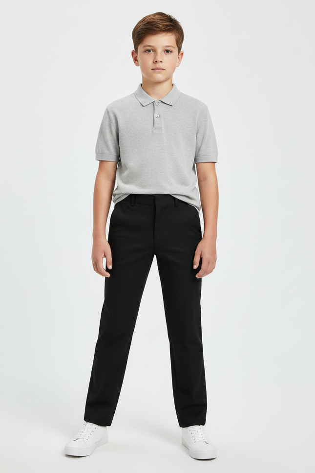 Pantalon Cigarette Noir - Gabardine