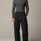 Pantalon Noir Cargo Ample Sportif Homme - Polyester