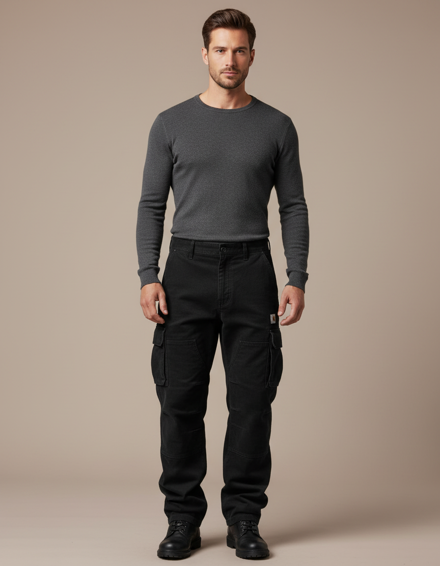 Pantalon De Travail Noir - Toile