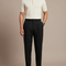 Pantalon Noir Plissé Ample Homme Décontracté - Polyester