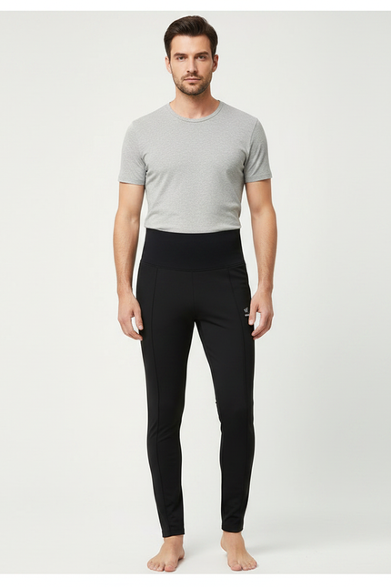 Pantalon Noir Slim Sport Homme Confortable Yoga - Polyester