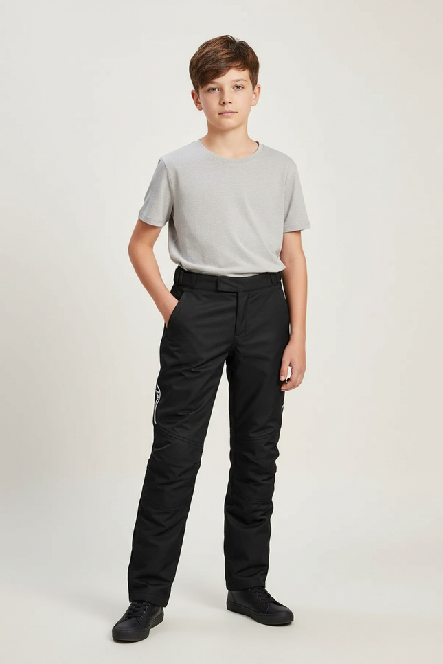 Pantalon Noir Enfant Sportif Imperméable Résistant Hiver - Polyester