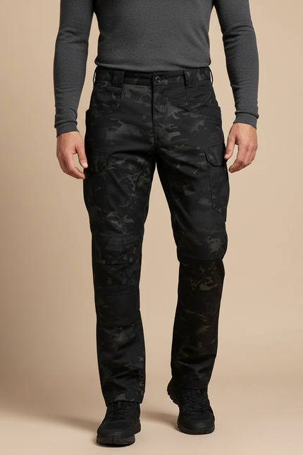 Pantalon Tactique Militaire Noir - Toile