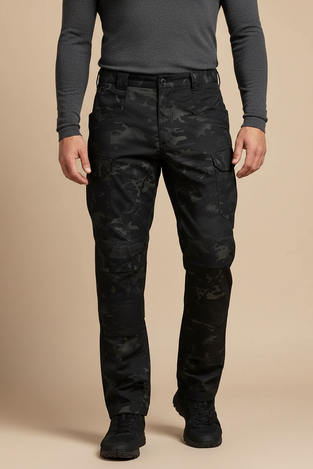 Pantalon Tactique Militaire Noir - Toile