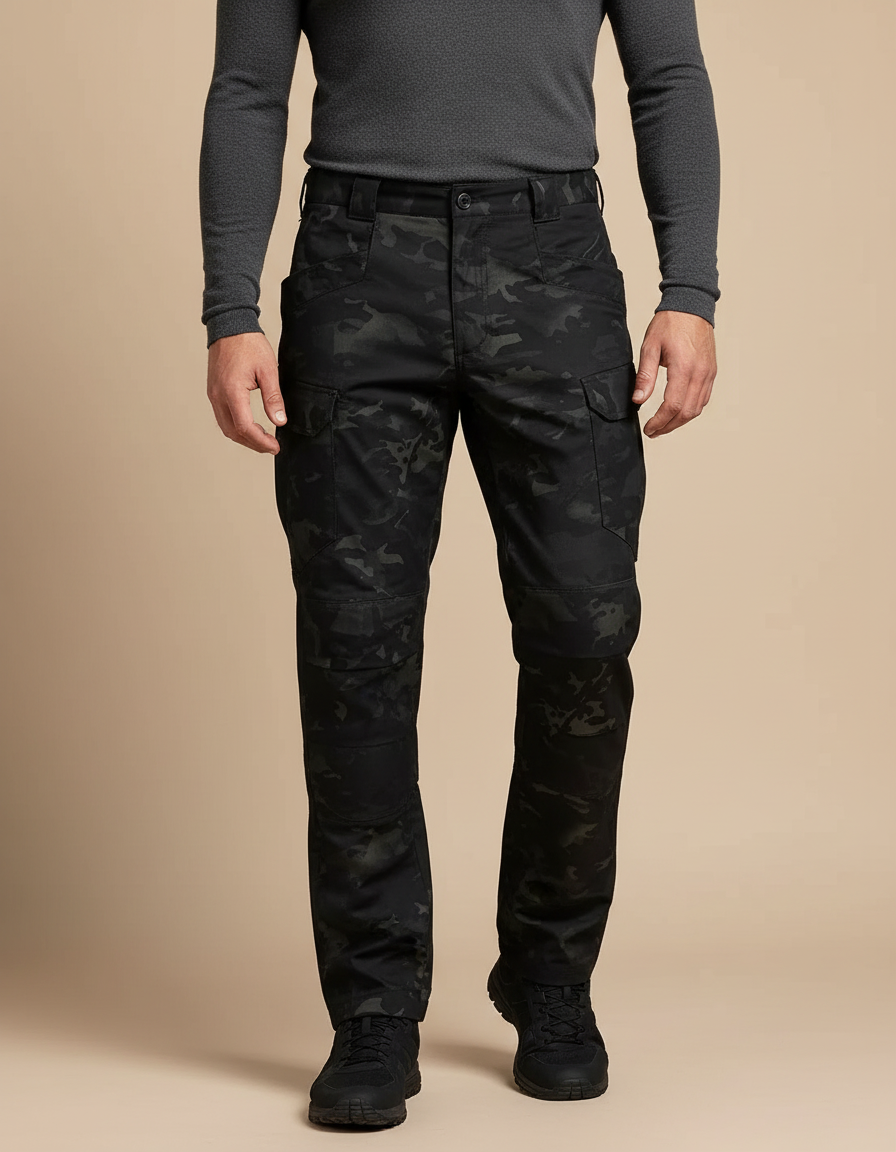 Pantalon Tactique Militaire Noir - Toile