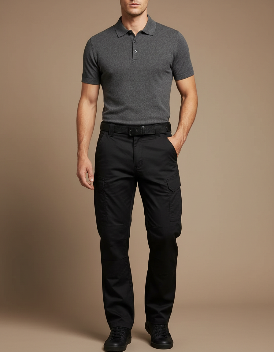 Pantalon Tactique Noir - Toile