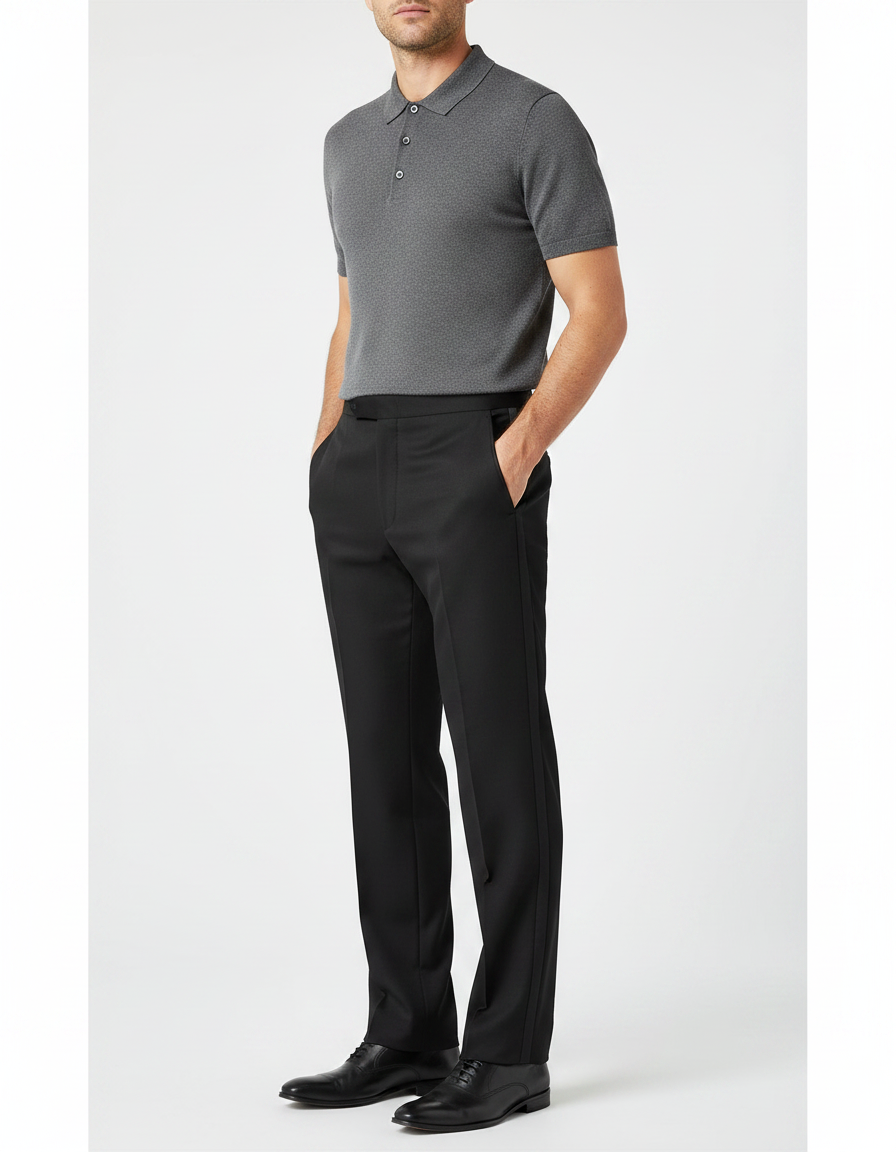 Pantalon Smoking Noir Homme - Polyester