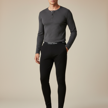 Pantalon Noir Moulant Sport Extensible Homme - Maille
