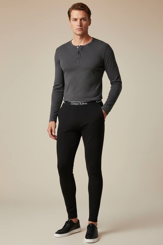 Pantalon Noir Moulant Sport Extensible Homme - Maille