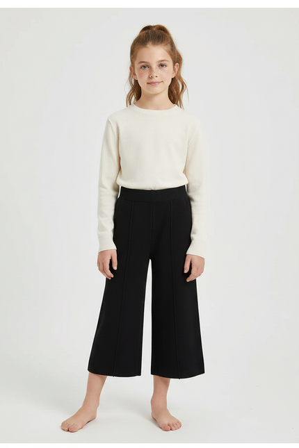 Pantalon Noir Court - Maille