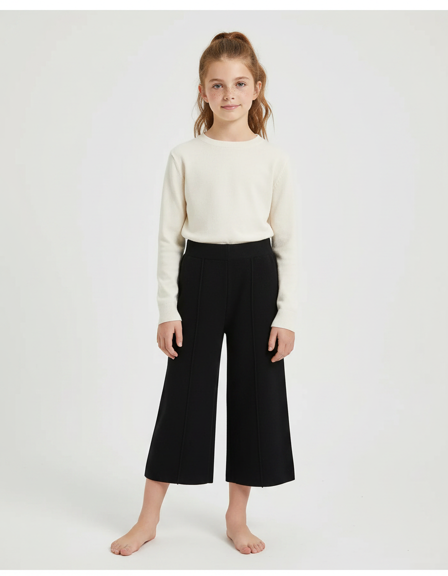 Pantalon Noir Court - Maille