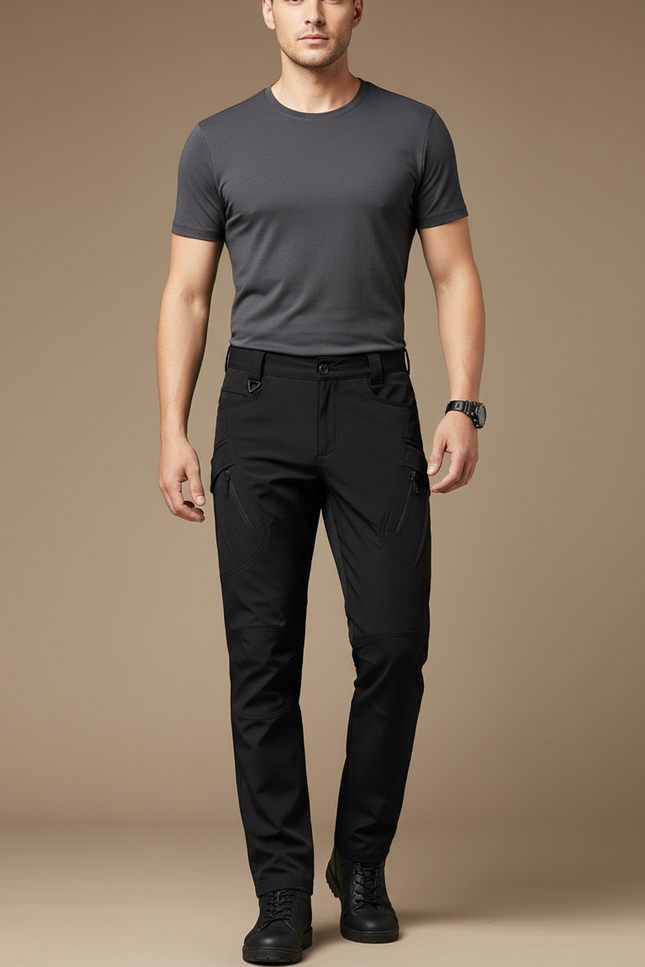 Pantalon Noir Militaire - Polyester