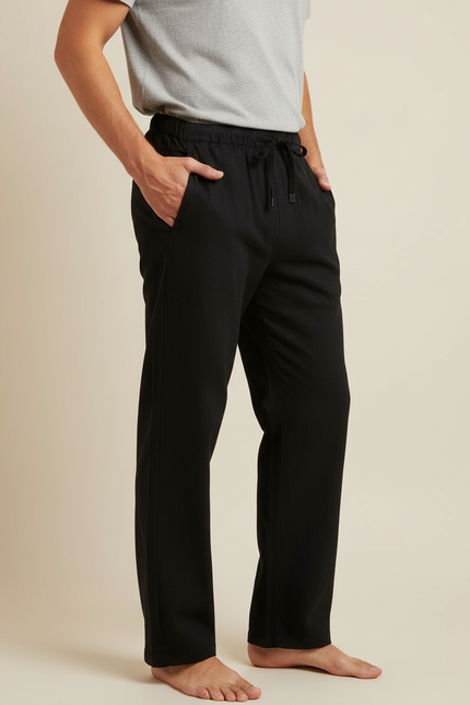 Pantalon Noir Toile Homme