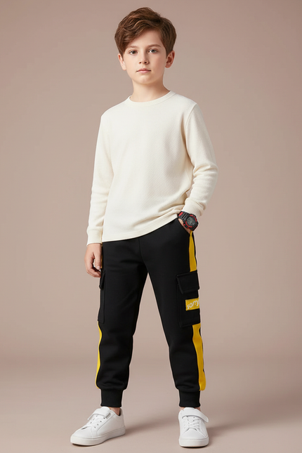 Pantalon Multipoche Noir - Molleton
