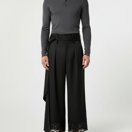 Pantalon Dentelle Noire - Polyester