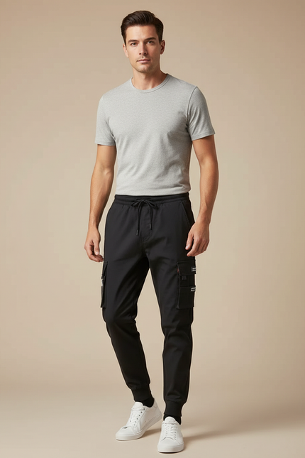 Pantalon Marche Noir - Polyester