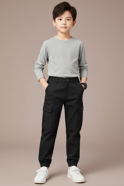 Pantalon Noir Poche - Toile