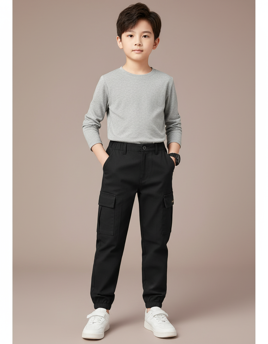 Pantalon Noir Poche - Toile