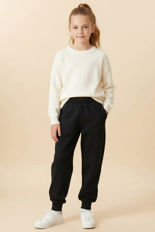 Pantalon Noir 1ab5 - Molleton