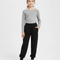 Pantalon Noir Unisexe Molletonné Jogging Confortable Sport
