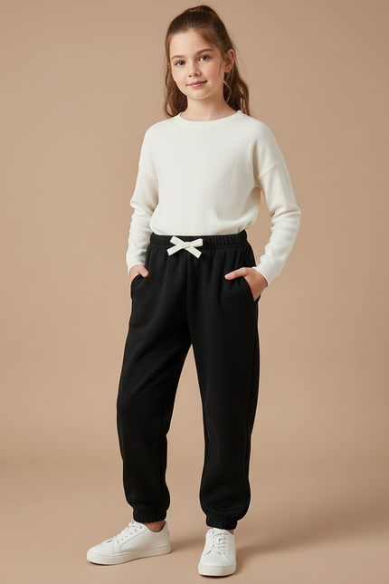 Pantalon Coton Noir - Molleton