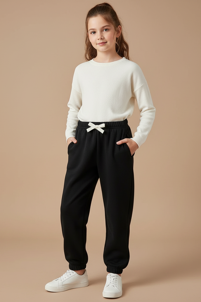 Pantalon Coton Noir - Molleton