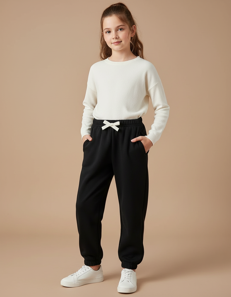 Pantalon Coton Noir - Molleton